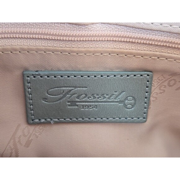 Fossil 1954 Leather Baguette Small Shoulder Bag Seafoam Green Magnetic Purse - Picture 9 of 15